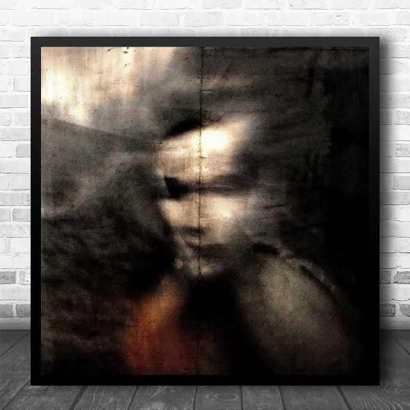 Texture Painterly Portrait Abstract Person Illustration Face Square Wall Art Print