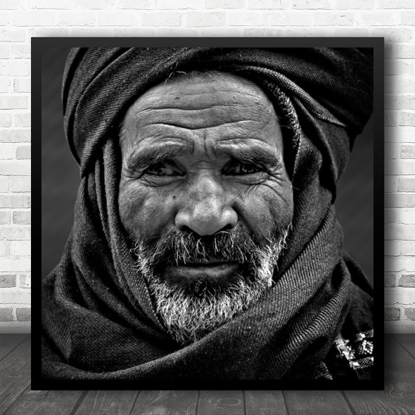 Portrait Iran The Man Square Wall Art Print