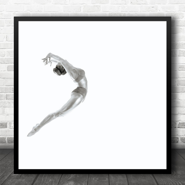 Gymnast Gymnastics Strength Sport Studio Acrobat Acrobatics Square Wall Art Print