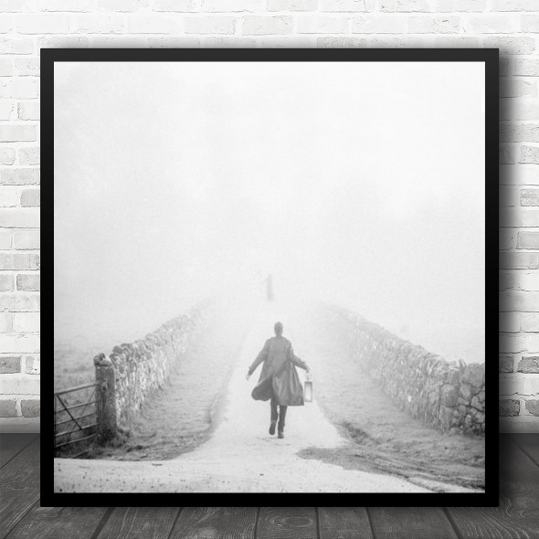 Road Death White Mood Hurry Person Burial Grounds Dark Story Square Wall Art Print