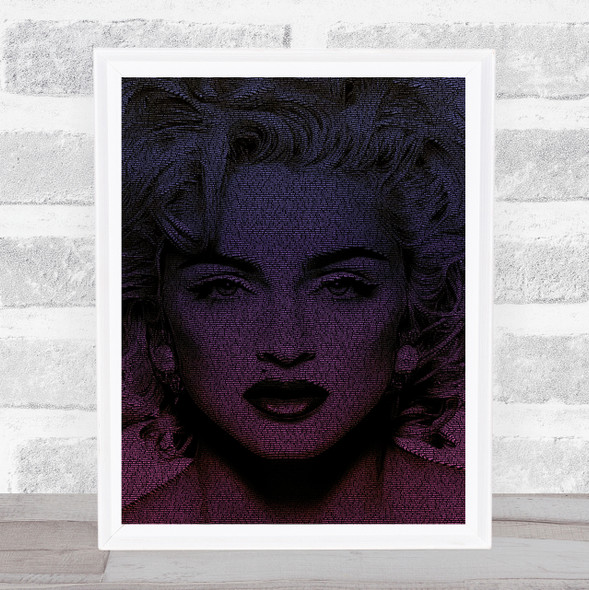 Madonna Like A Virgin Face s Purple Music Song Lyric Wall Art Print