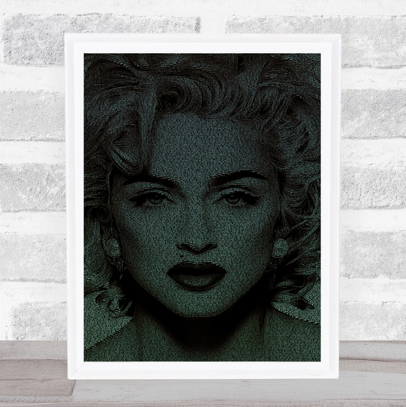 Madonna Like A Virgin Face s Green Music Song Lyric Wall Art Print
