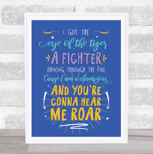 Katy Perry Roar Typography Music Song Lyric Wall Art Print