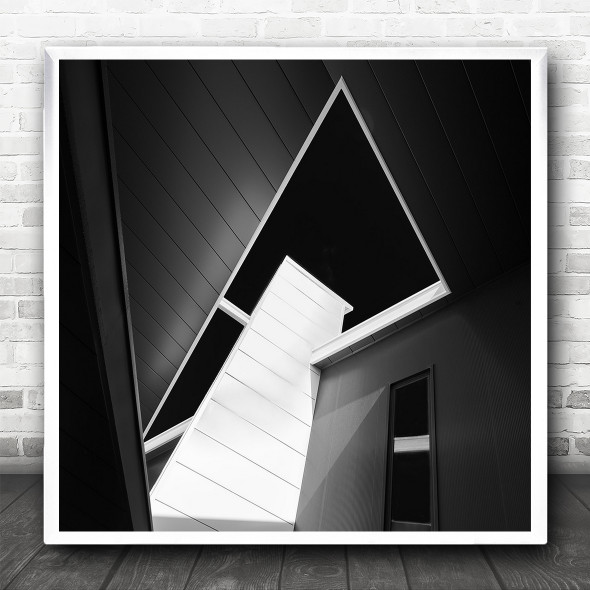 Modern Architecture Balconies Balcony Bridges Bridge Building Square Art Print