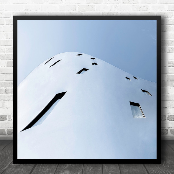 Abstract Lines Architecture Moody Structure Modern Square Wall Art Print