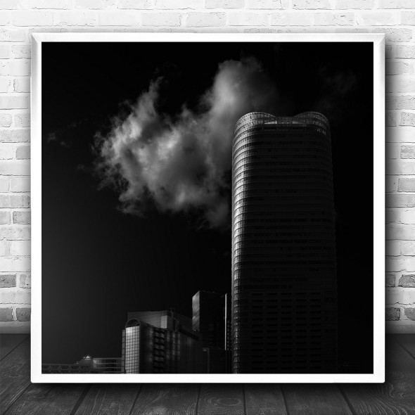 Architecture Tokyo Toranomon Buildings Cloud Square Wall Art Print