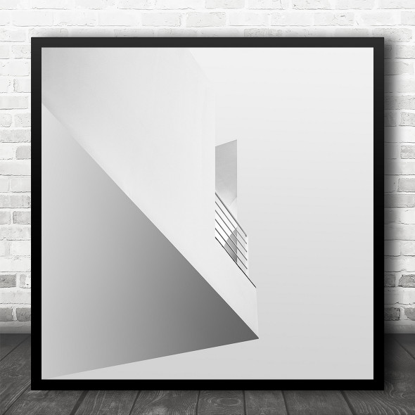 Architecture Museum Minimal Balcony Simple Square Wall Art Print