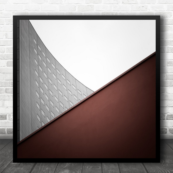 Geometric Building Pattern Architecture Square Wall Art Print