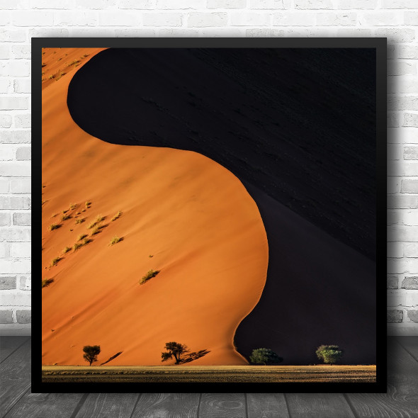Africa Namibia Landscape Desert Light Dunes Sand Sossusvlei Square Art Print