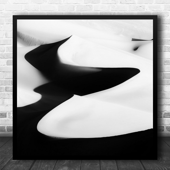 Landscape Desert Sand Abstract Graphic Shapes Dune Square Wall Art Print