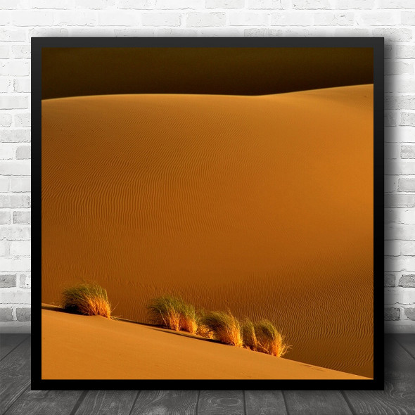 Desert Abstract Landscape Dune Sand Dunes Pattern Square Wall Art Print