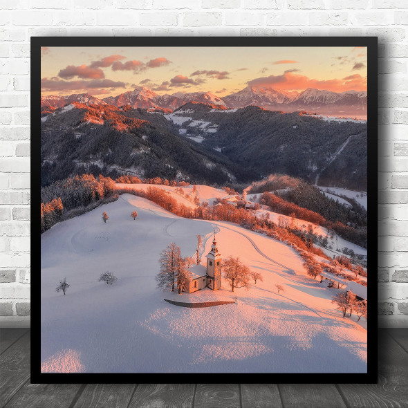 Thomas Church Background Landscape Nature Sunrise Square Wall Art Print