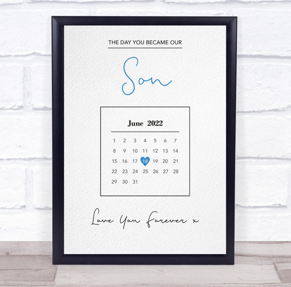 New Baby Birth Details Nursery Christening Calendar Date Boy Keepsake Gift Print