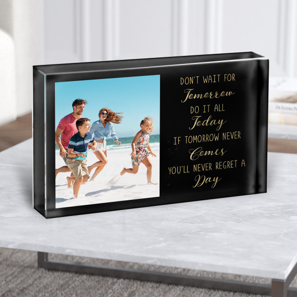 Positive Poem Photo Personalised Gift Acrylic Block