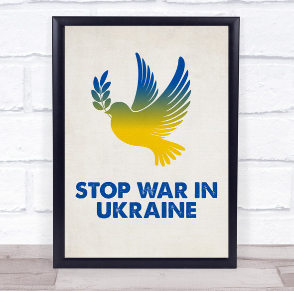 Stop War In Ukraine Peace Personalised Wall Art Gift Print