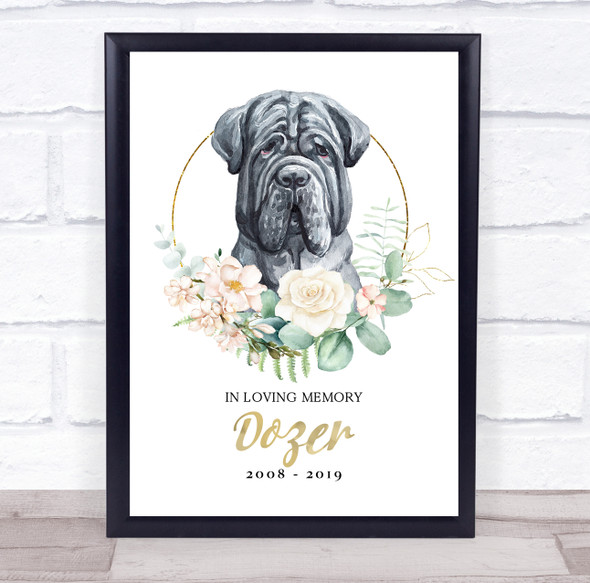 Dog Memorial In Loving Memory Style 8 Personalised Gift Print