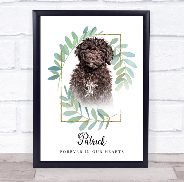 Portuguese Water Dog Memorial Forever In Our Hearts Personalised Gift Print