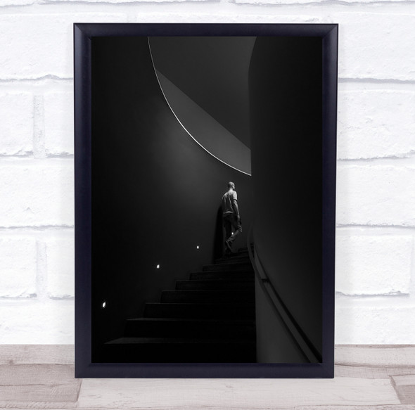 Up Stairs Man Olavoazevedo Mood Architecture Lisbon Up! Wall Art Print