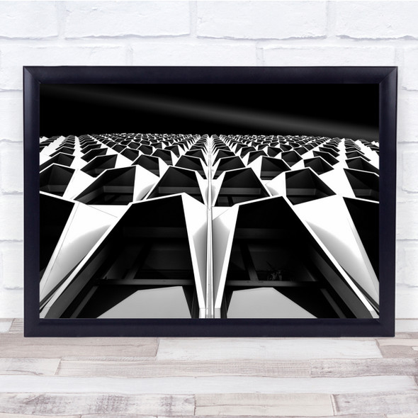 Abstract Architecture Contrast Windows Shapes Geometry Wall Art Print