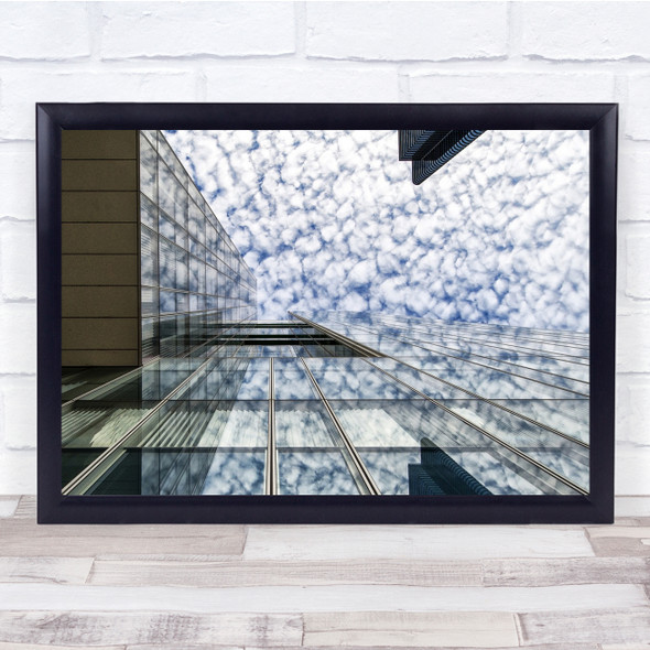 Clouds Reflection Sky Cloud Cloudy Mirror Architecture Wall Art Print