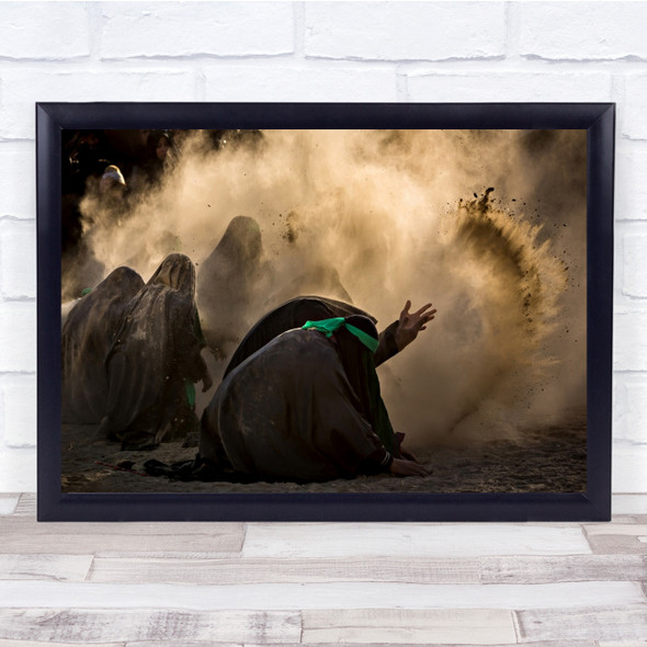 Documentary Iran Sand Ritual Religion Religious Prayer Wall Art Print