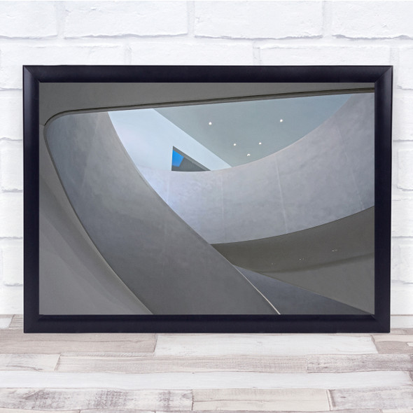 Shapes Architecture Geometry Concrete Stairs Staircase Wall Art Print