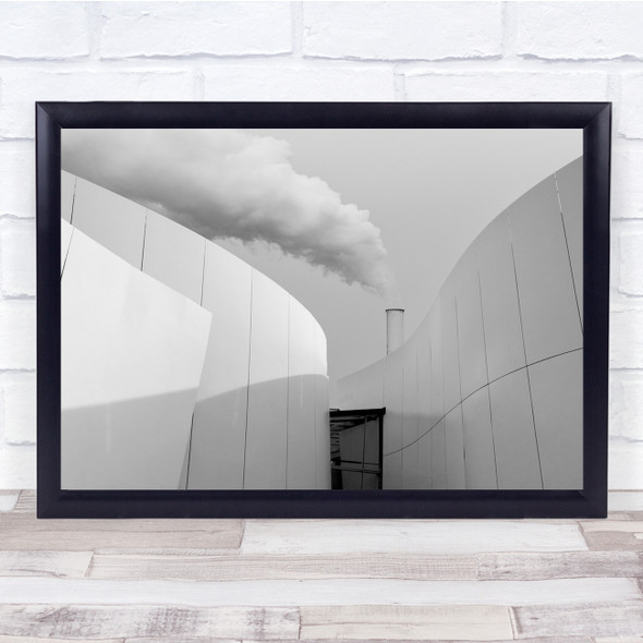 Abstract Action Architecture Conceptual White Shadows Wall Art Print