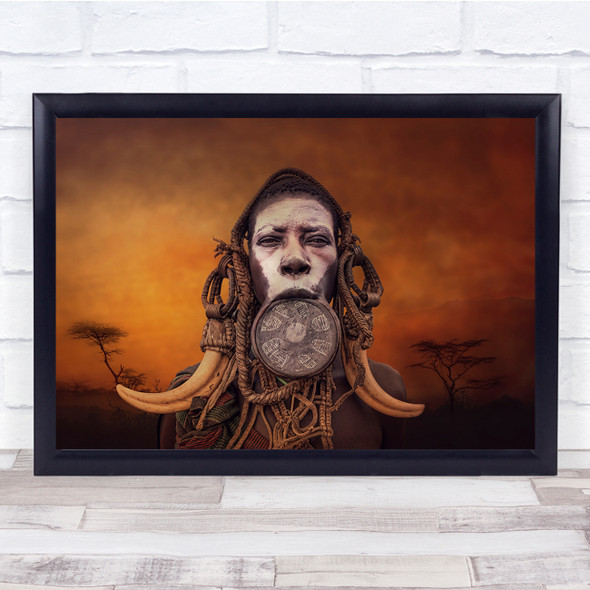 Ethiopia Tribe Hamer Boy Arbore Girl Mursi Woman From Wall Art Print