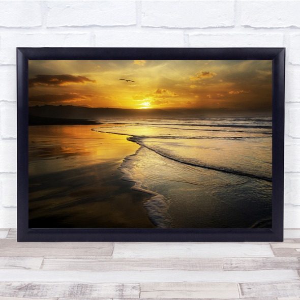 Landscape Seascape Shore Shoreline Coast Beach Surf Wall Art Print