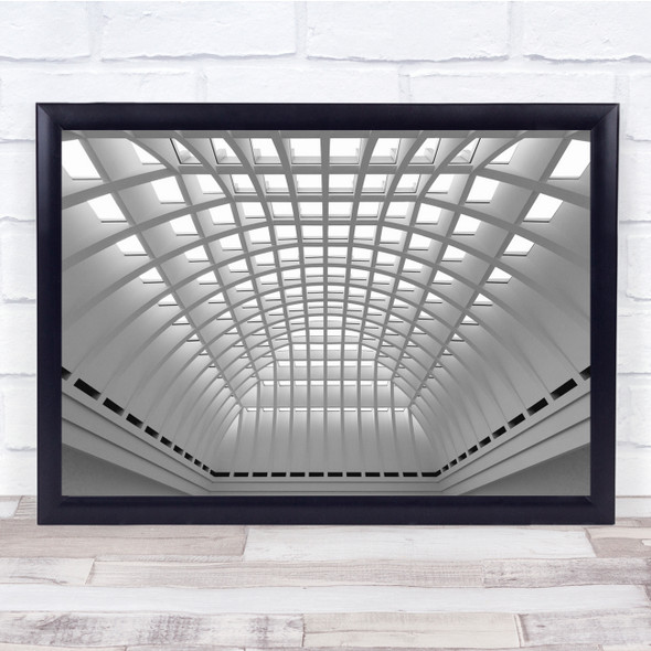 Roof Structure Architecture Berlin High Key Ceiling Wall Art Print