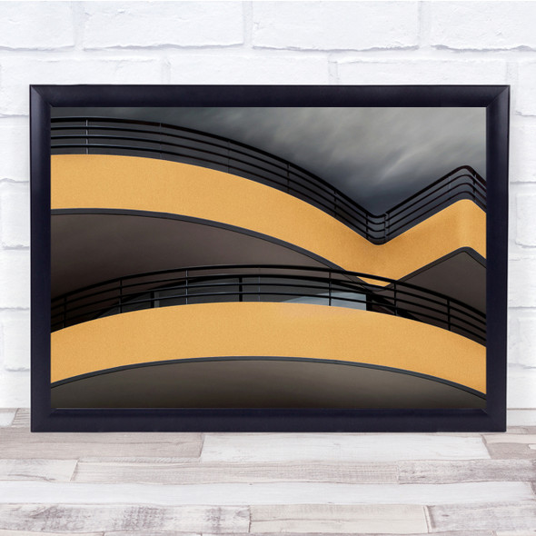 Balconies Architecture Bows Lines Shapes Panoramic Wall Art Print