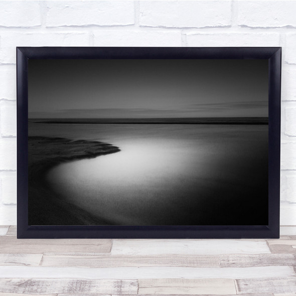 Landscapes Black & White Simplicity Beach peaceful Wall Art Print