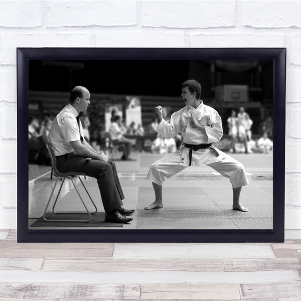 Action Fighting Tutor Uniform Martial Arts Karate Wall Art Print