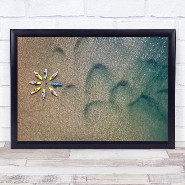 Beach Star Board Aerial Above Perspective Seaview Wall Art Print