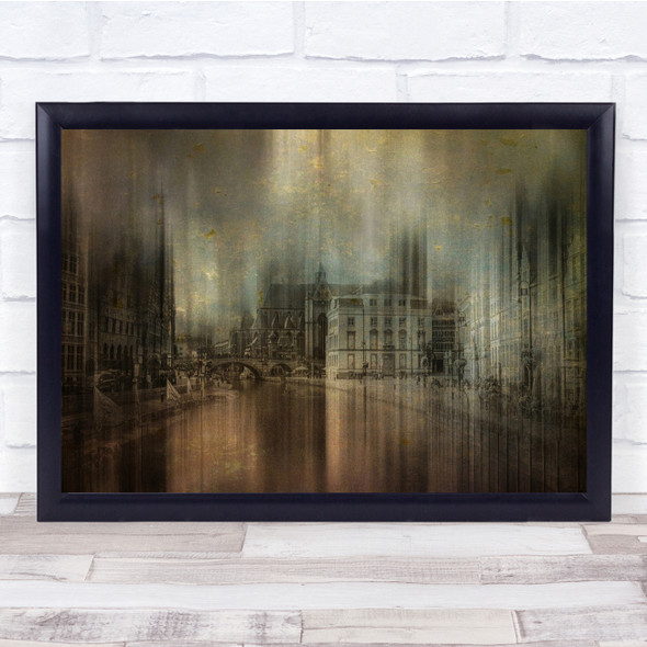 building blur art cityscape abstract architecture Wall Art Print