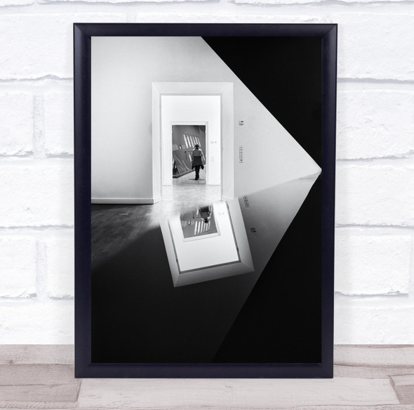Pictures At An Exhibition person walking hall way Wall Art Print