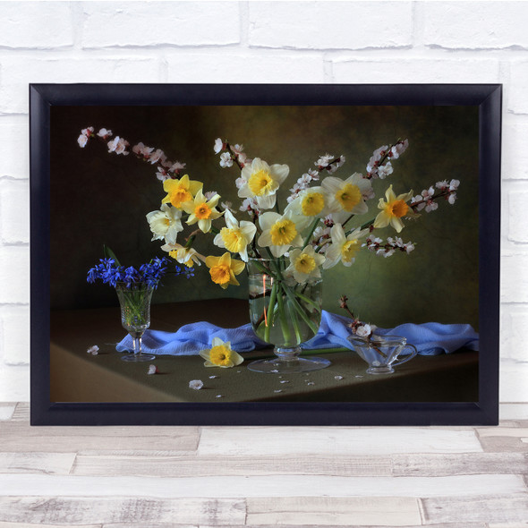 Still-Life Bouquet Flowers Daffodils Decor Indoor Wall Art Print