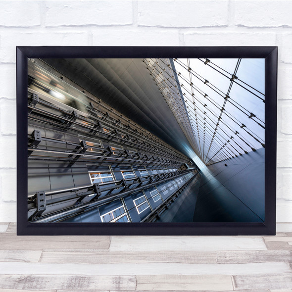 Upwards Conceptual Elevator Shaft Atrium Tel-Aviv Wall Art Print