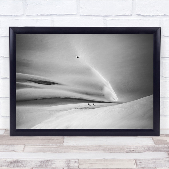 Discovering The Untouched Land Sand Black White Wall Art Print