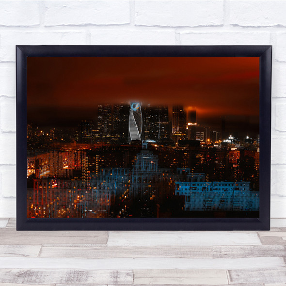 Moscow Cityscape Abstract Fine art Into The Fog Wall Art Print