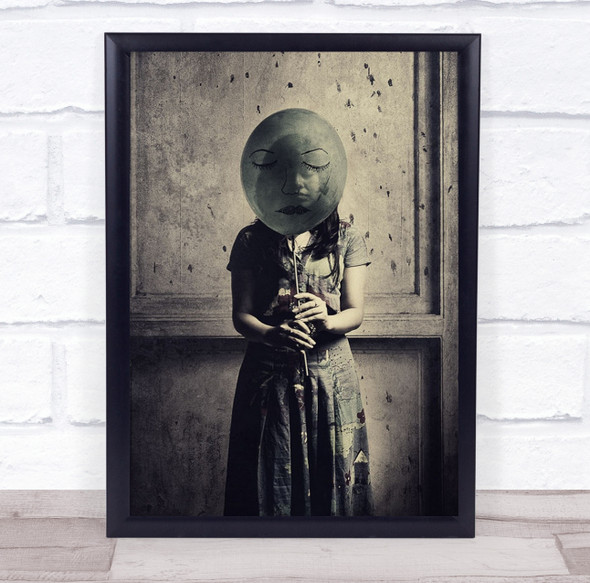 Old City Tourism balloon Indonesia The Sad Girl Wall Art Print