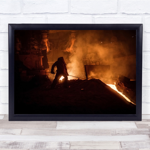 Burning Flame Heat Temperature Indoor Industry Wall Art Print