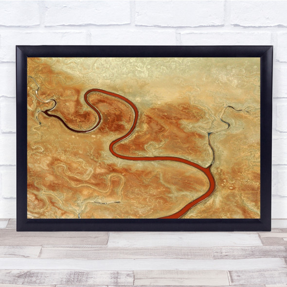 California Aerial Above Landscape Veins Artery Wall Art Print