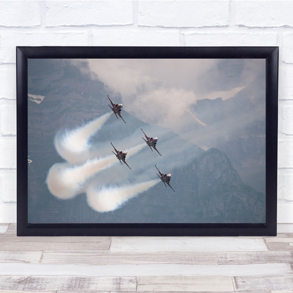 Accuracy Acrobatic Aerial Jet Flying Airplane Wall Art Print