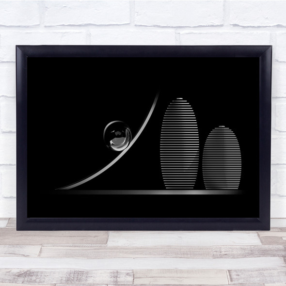 Arch And Ellipse abstract curved ball stripes Wall Art Print