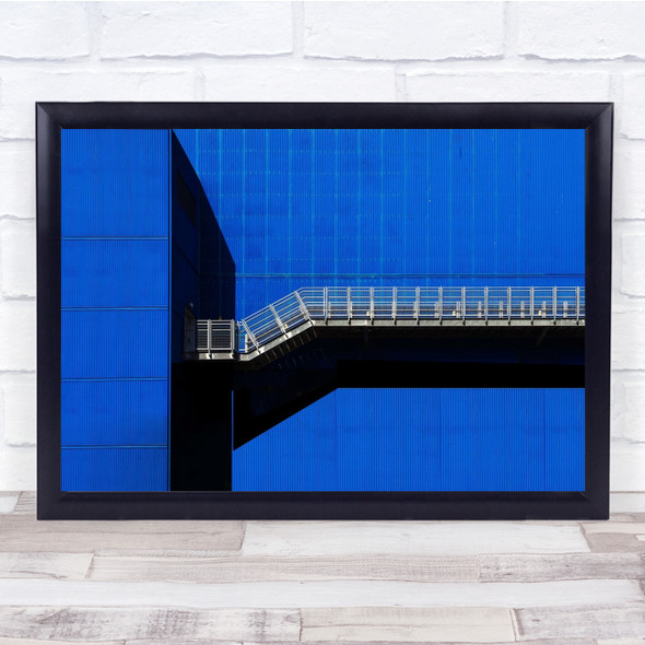 Architecture Blue Industry building colourful Wall Art Print