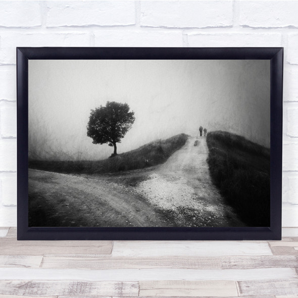 Creative Countryside Road Walking Tree Lonely Wall Art Print