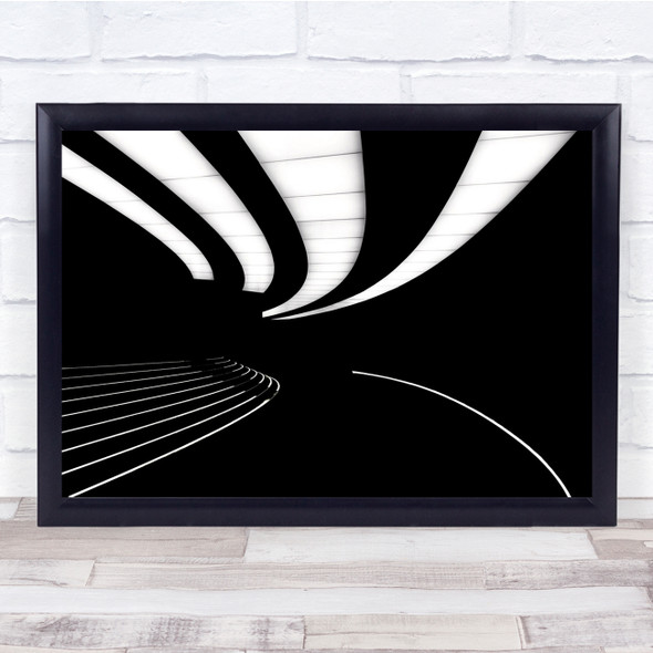 Curve Theatre Abstract Contrast Black & White Wall Art Print