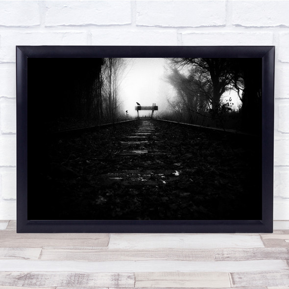 Schauermacrchen Black White Tracks Mysterious Wall Art Print