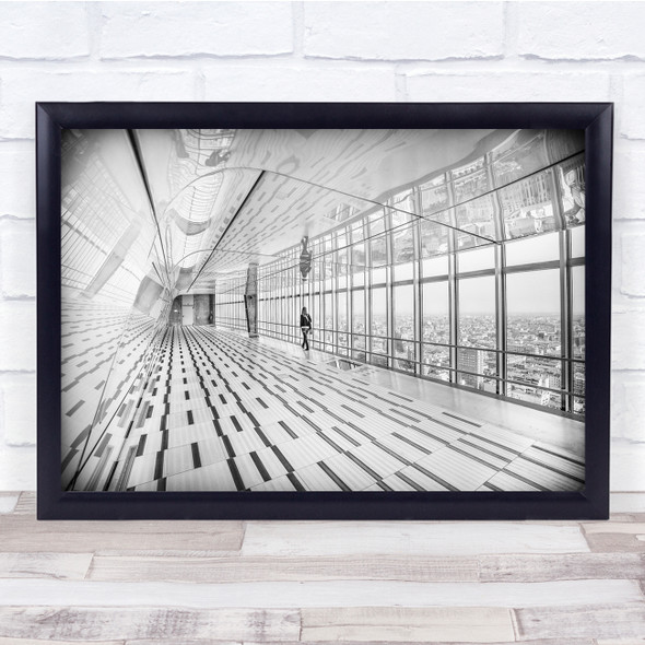 Pirelli Tower's Views black and white window Wall Art Print